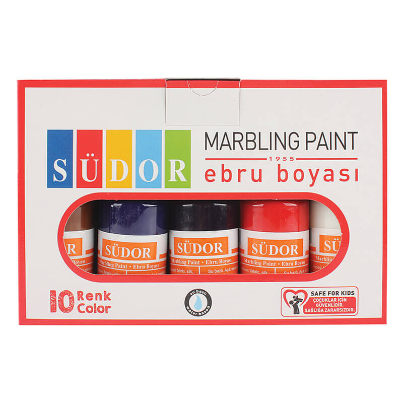 SÜDOR 890 EBRU BOYASI 25ML ŞİŞE 10 RENK TK - 1