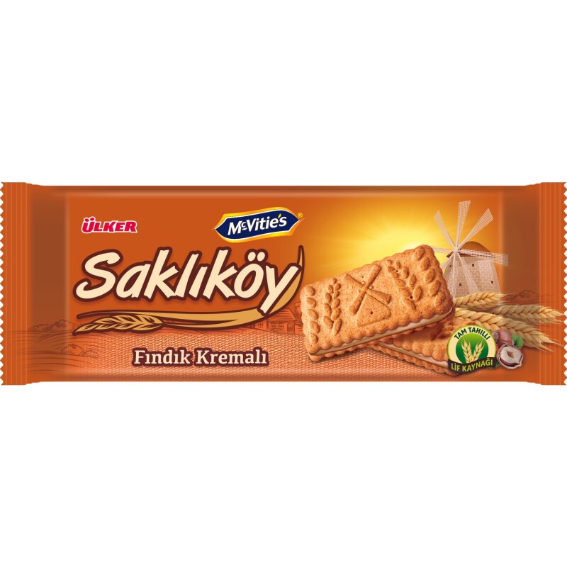 Ülker Saklıköy Bisküvi 100 Gr Fındık Kremalı*24 - 1