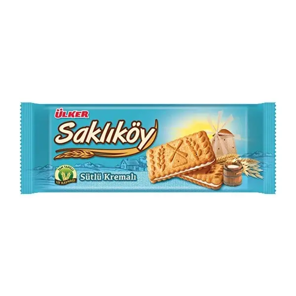 Ülker Saklıköy Bisküvi 100 Gr Sütlü Kremli*24 - 1